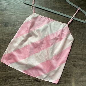 Victoria secret striped pink cami tank top m adj